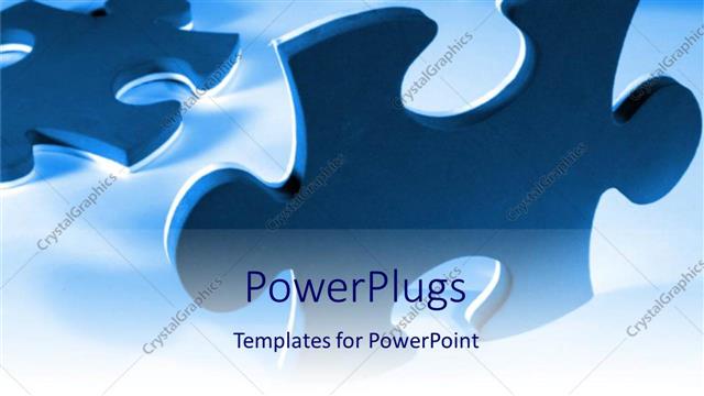  Presentation with solutions business - Pieces of puzzle blue background problems and solutions success business