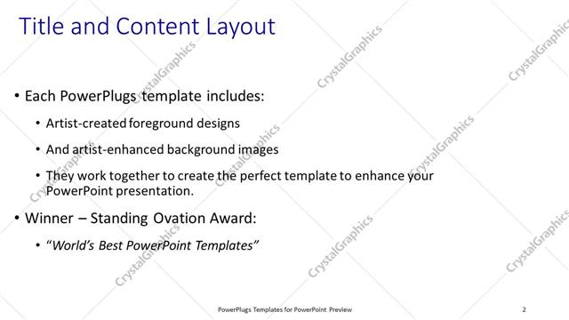 Title and Content presentation slide layout