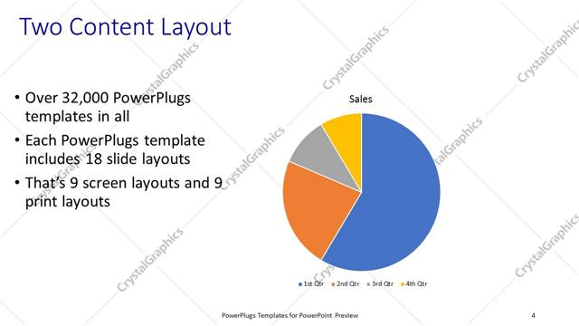 Two Content presentation slide layout