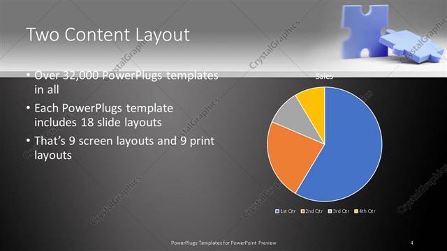 Two Content presentation slide layout