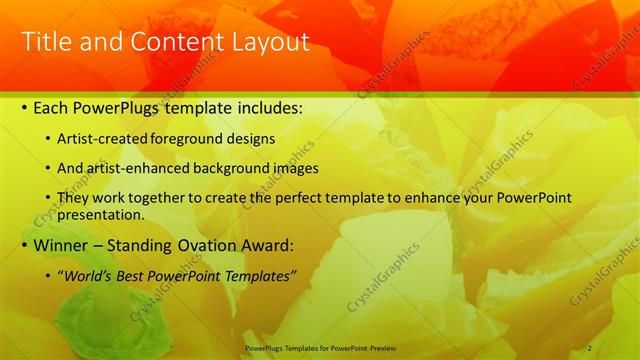Title and Content presentation slide layout
