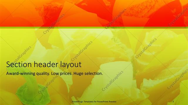 Section Header presentation slide layout
