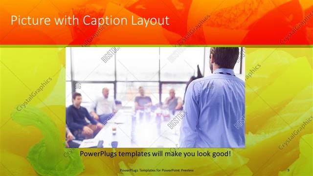 Picture with Caption presentation slide layout