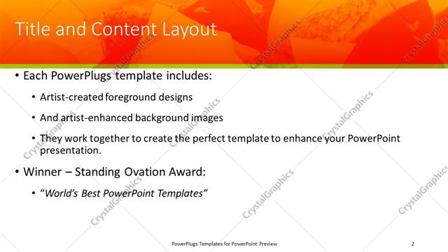 Title and Content presentation slide layout