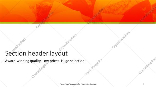 Section Header presentation slide layout