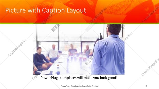 Picture with Caption presentation slide layout