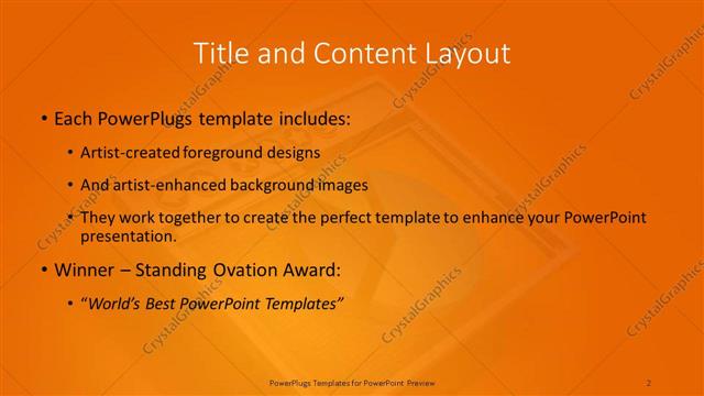 Title and Content presentation slide layout
