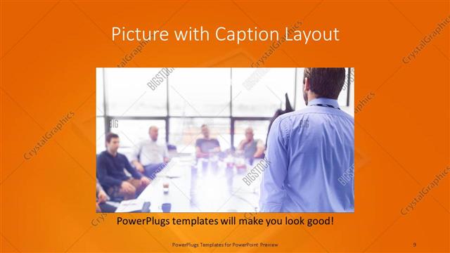 Picture with Caption presentation slide layout