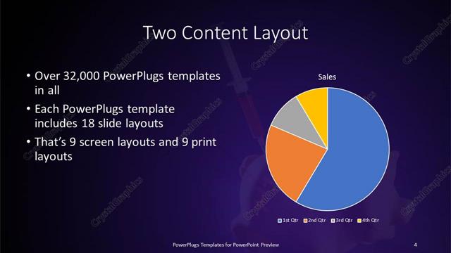 Two Content presentation slide layout