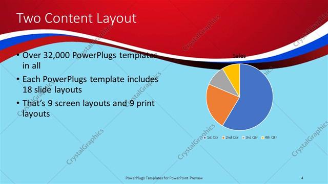 Two Content presentation slide layout