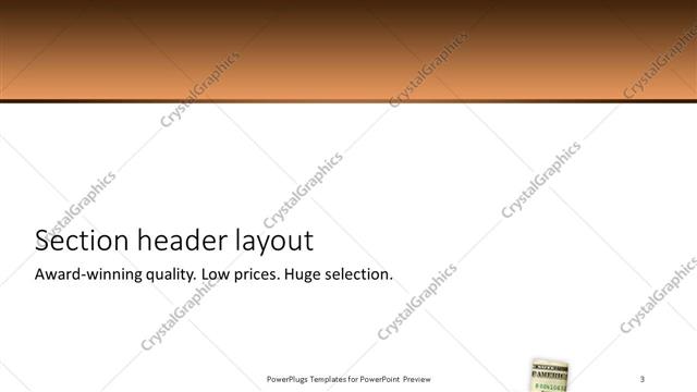 Section Header presentation slide layout