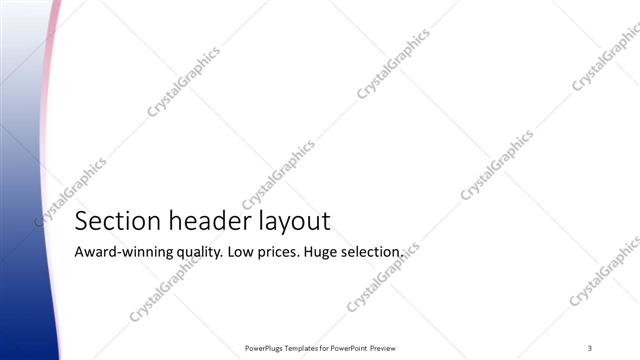 Section Header presentation slide layout