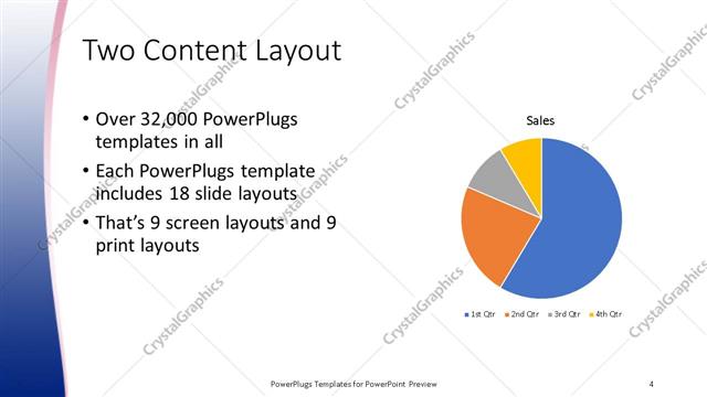 Two Content presentation slide layout
