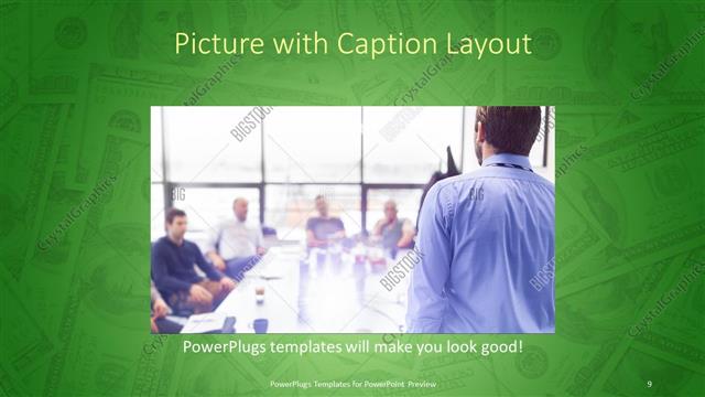 Picture with Caption presentation slide layout