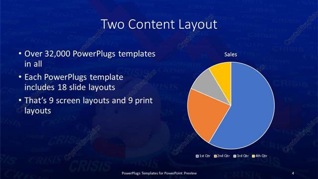 Two Content presentation slide layout