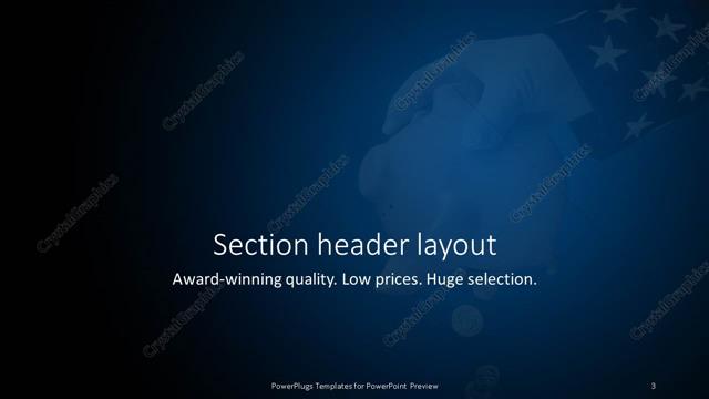 Section Header presentation slide layout