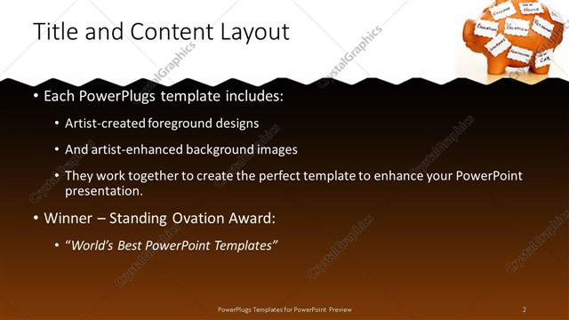 Title and Content presentation slide layout