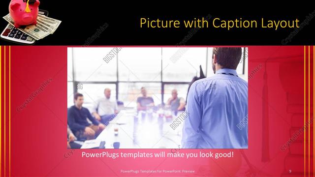 Picture with Caption presentation slide layout