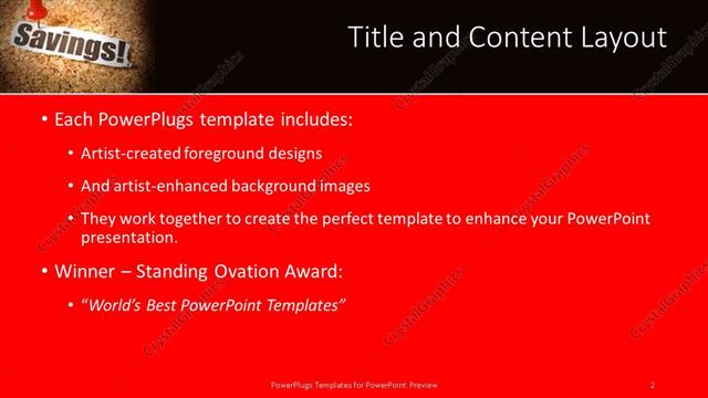 Title and Content presentation slide layout
