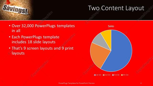 Two Content presentation slide layout