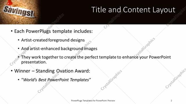 Title and Content presentation slide layout