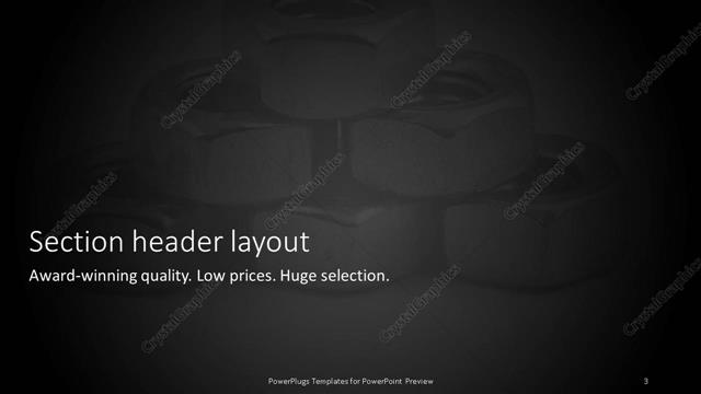 Section Header presentation slide layout