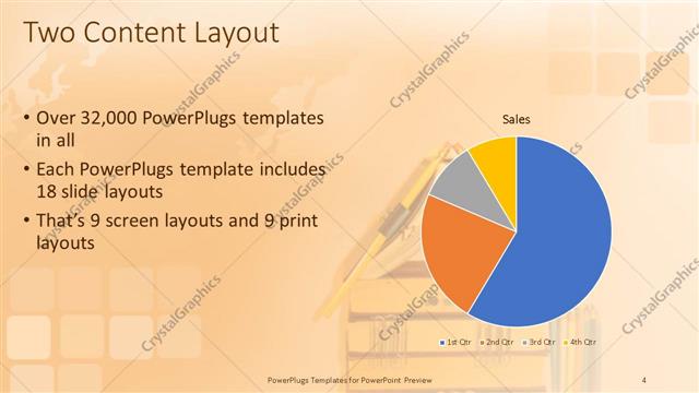 Two Content presentation slide layout