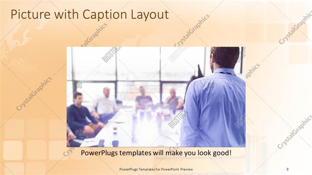 Picture with Caption presentation slide layout