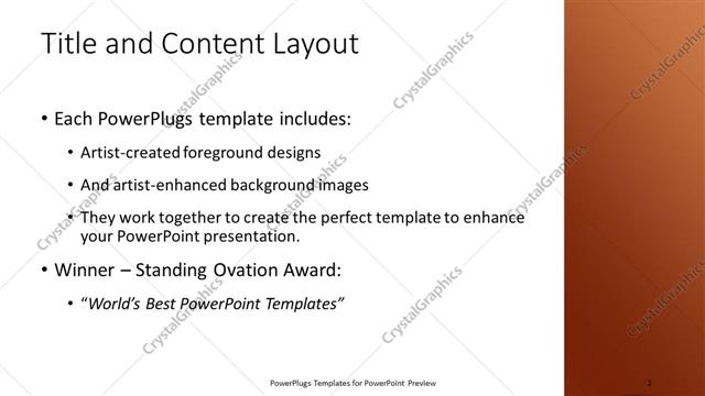 Title and Content presentation slide layout