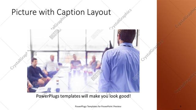 Picture with Caption presentation slide layout