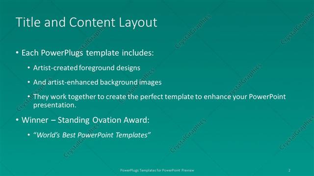 Title and Content presentation slide layout