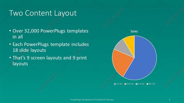 Two Content presentation slide layout