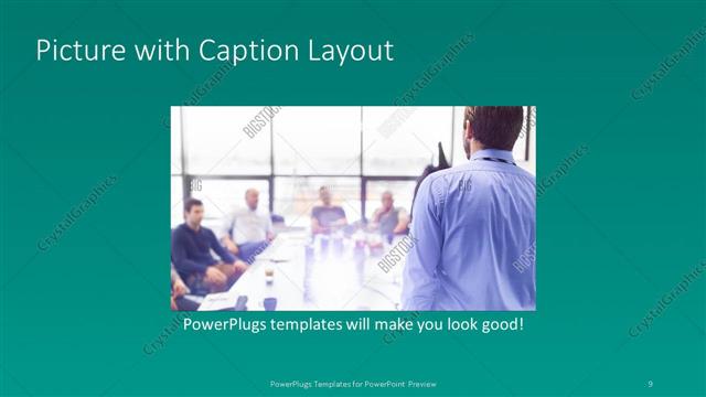 Picture with Caption presentation slide layout
