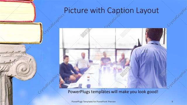 Picture with Caption presentation slide layout