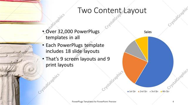 Two Content presentation slide layout