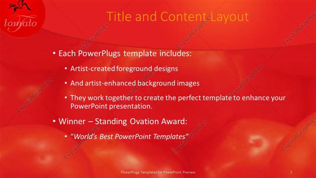 Title and Content presentation slide layout