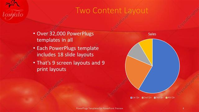 Two Content presentation slide layout