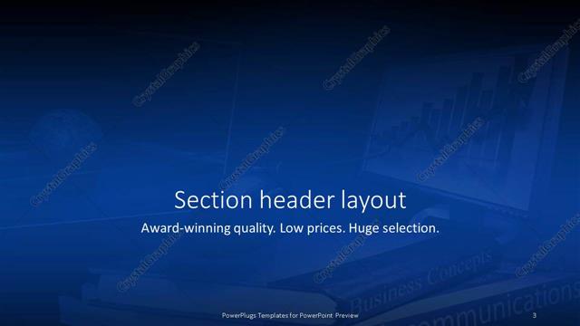 Section Header presentation slide layout