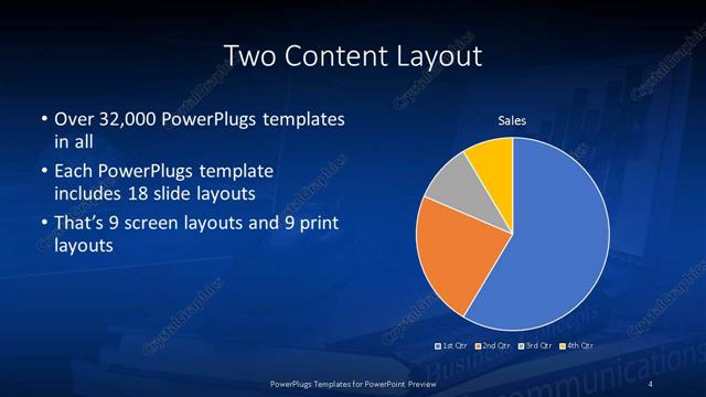 Two Content presentation slide layout