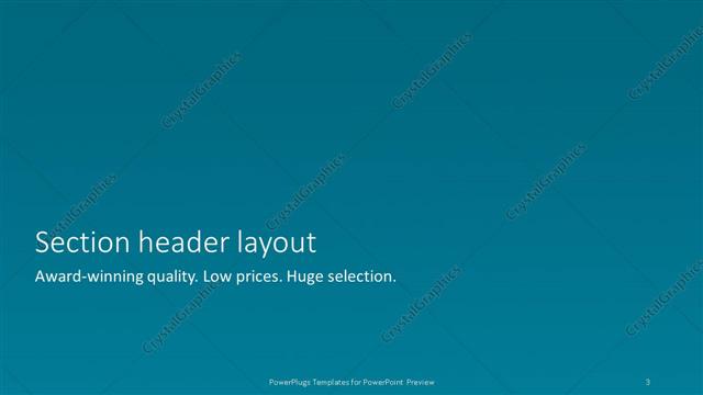 Section Header presentation slide layout
