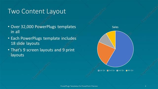 Two Content presentation slide layout
