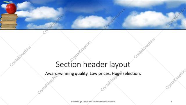 Section Header presentation slide layout