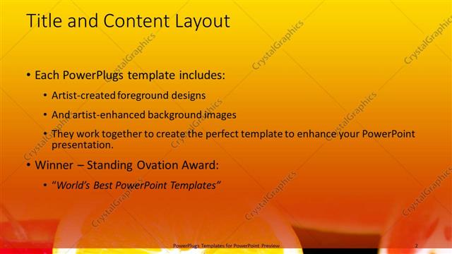Title and Content presentation slide layout