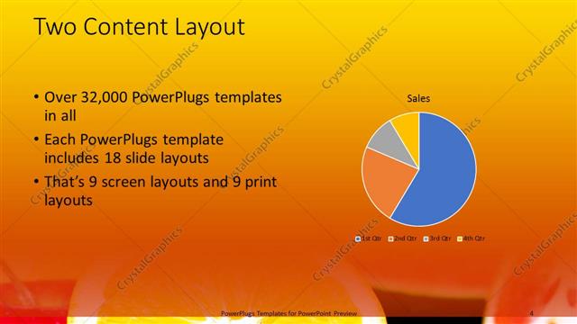 Two Content presentation slide layout