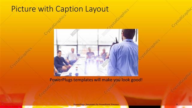 Picture with Caption presentation slide layout