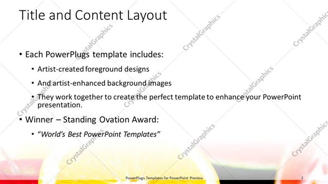 Title and Content presentation slide layout