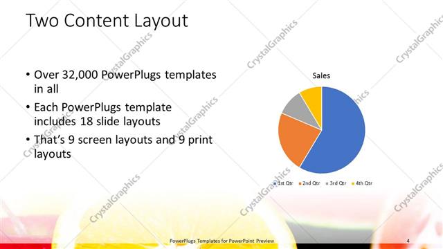 Two Content presentation slide layout