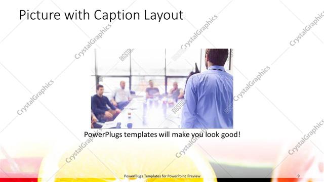 Picture with Caption presentation slide layout