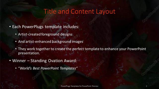 Title and Content presentation slide layout