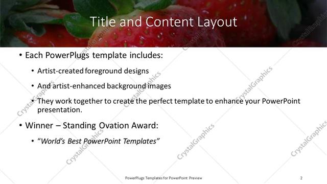 Title and Content presentation slide layout